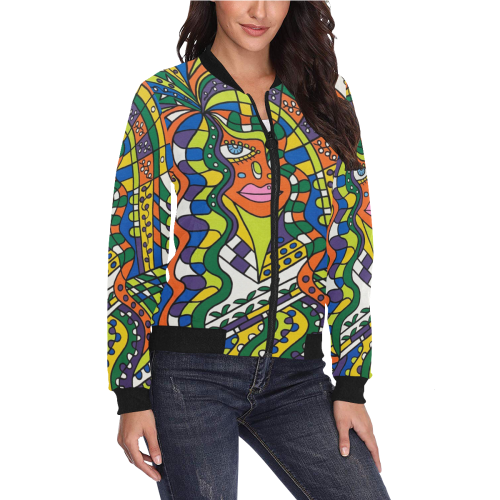 Enchantment All Over Print Bomber Jacket for Women (Model H36)