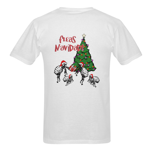 Christmas Fleas Feliz Navidad Men's T-shirt in USA Size (Two Sides Printing) (Model T02)
