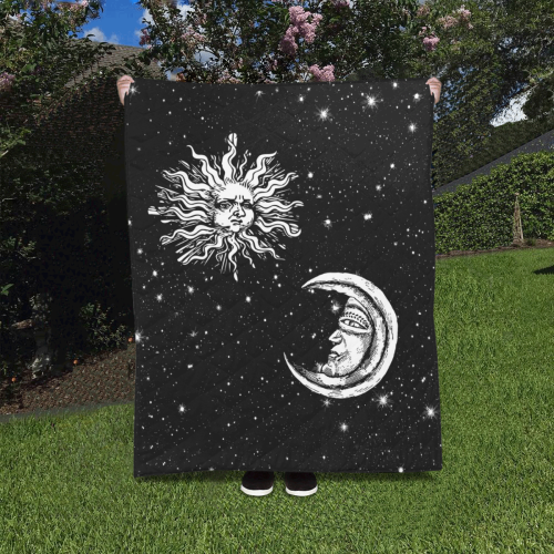 Mystic Stars, Moon and Sun Quilt 40"x50"