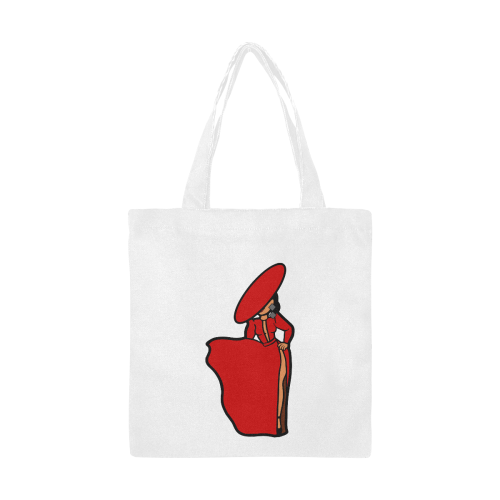 Cardi B Inspired Digi Doll - Dress and Hat - Red Tote Canvas Tote Bag/Small (Model 1700)
