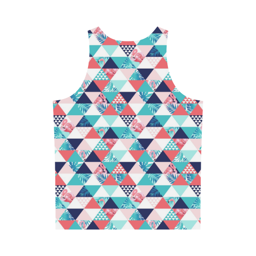 Flamingo Triangle Pattern All Over Print Tank Top for Men (Model T43)