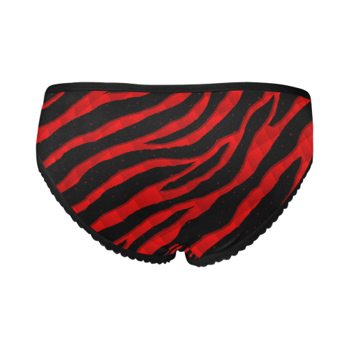 Ripped SpaceTime Stripes - Red Women's All Over Print Girl Briefs (Model L14)