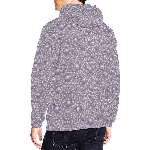 festive purple pearls All Over Print Hoodie for Men/Large Size (USA Size) (Model H13)