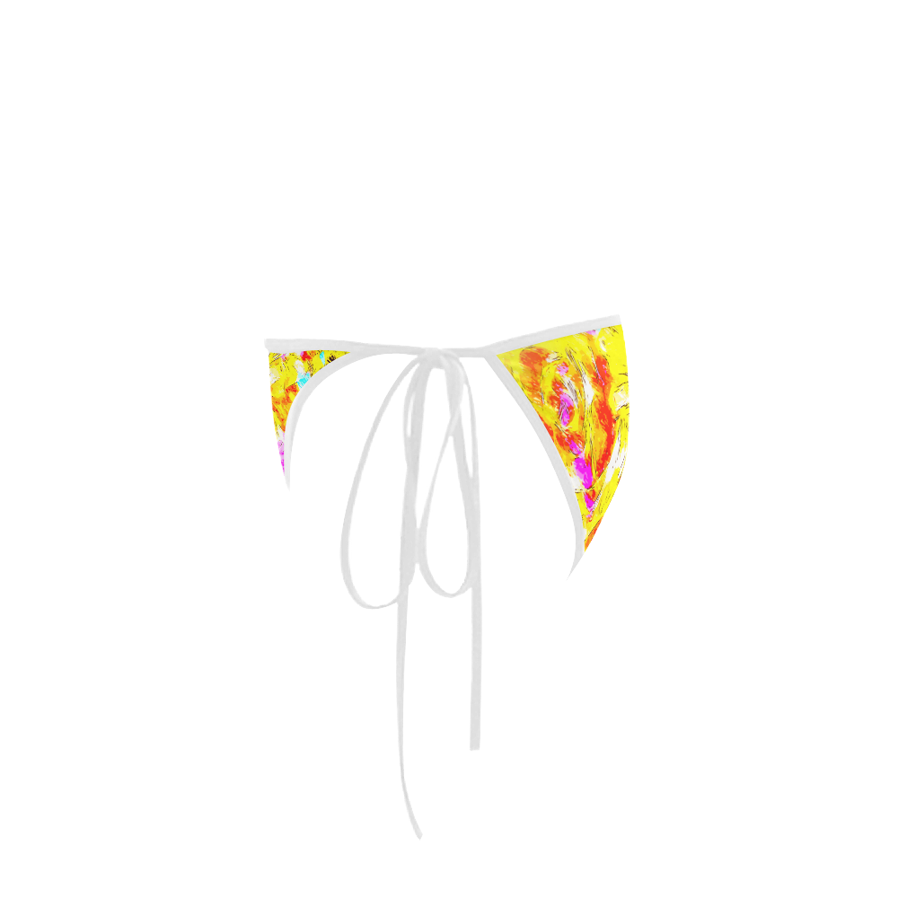 Floral Sketch Art Custom Bikini Swimsuit Bottom