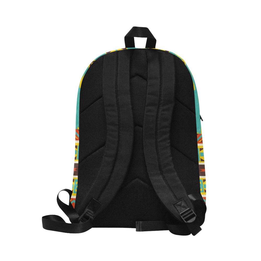 Ovals rhombus and squares Unisex Classic Backpack (Model 1673)