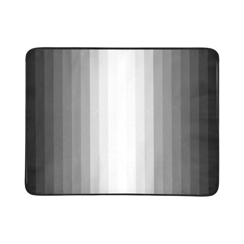 Black, grey, white multicolored stripes Beach Mat 78"x 60"