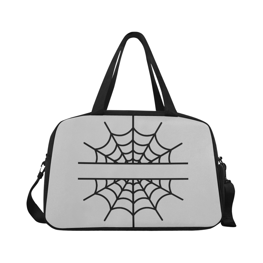 Spiderweb Pale Grey Fitness Handbag (Model 1671)