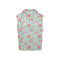 Peony Pattern All Over Print Sleeveless Hoodie for Kid (Model H15)