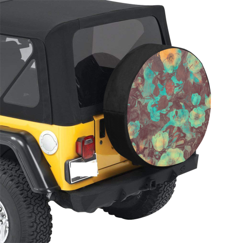 flowers #flowers #pattern 30 Inch Spare Tire Cover