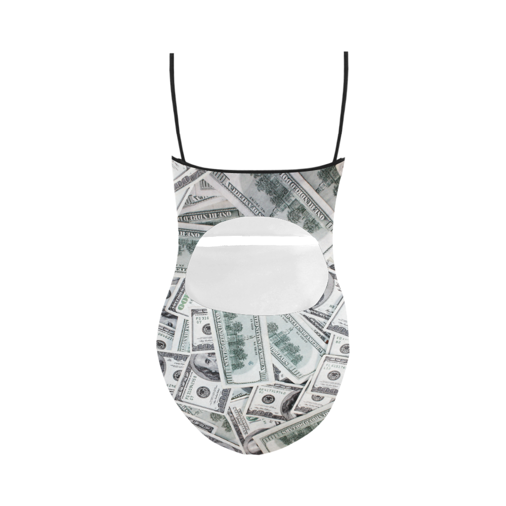 Cash Money / Hundred Dollar Bills Strap Swimsuit ( Model S05)
