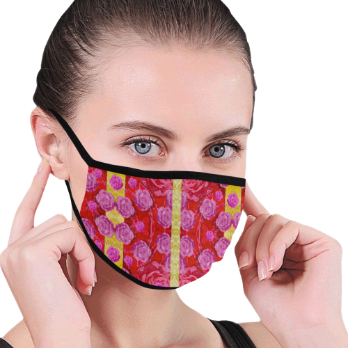Roses and butterflies on ribbons as a gift of love Mouth Mask