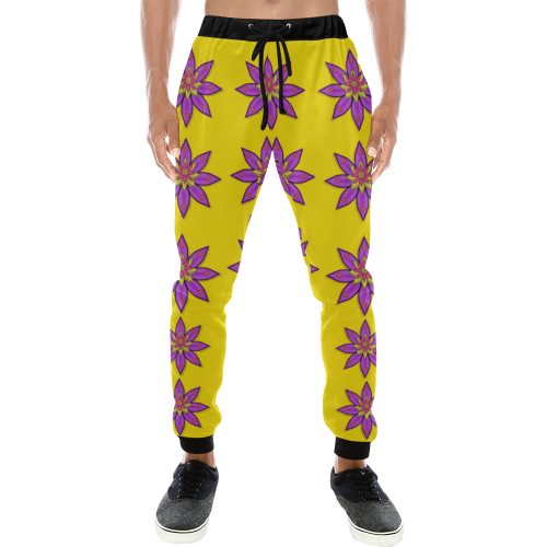 fantasy flower in the happy jungle of beauty Men's All Over Print Sweatpants (Model L11)