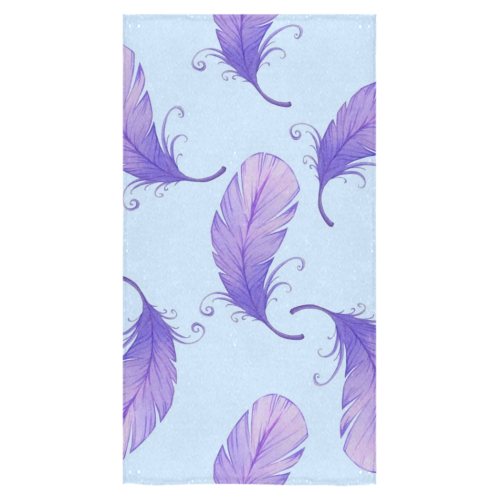 Purple Feathers Bath Towel 30"x56"