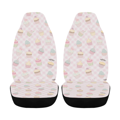Cupcakes Car Seat Cover Airbag Compatible (Set of 2)