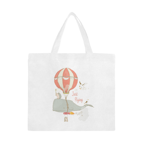 Just a flying Whale Canvas Tote Bag/Large (Model 1702)