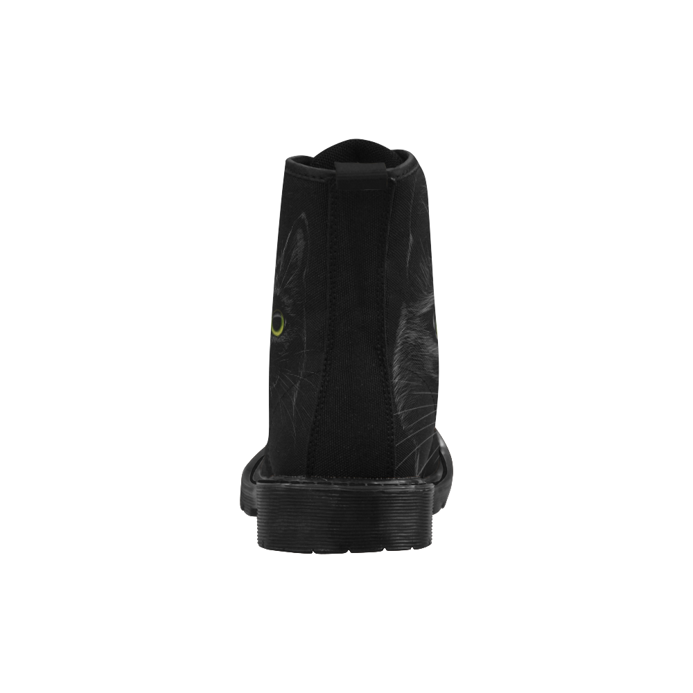 Black Cat Martin Boots for Men (Black) (Model 1203H)
