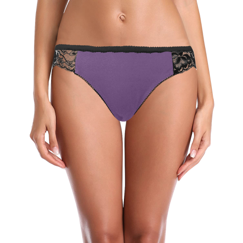 color purple 3515U Women's Lace Panty (Model L41)