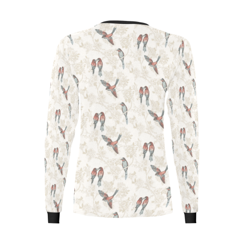 Birds Women's All Over Print Long Sleeve T-shirt (Model T51)