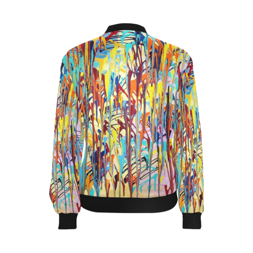 Bliss All Over Print Bomber Jacket for Women (Model H36)