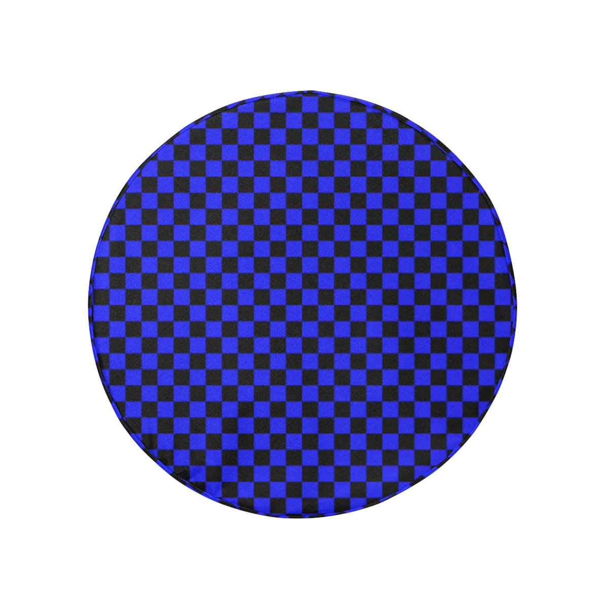 Checkerboard Black And Blue 32 Inch Spare Tire Cover
