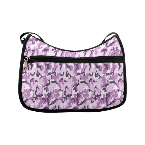 Woodland Pink Purple Camouflage Crossbody Bags (Model 1616)