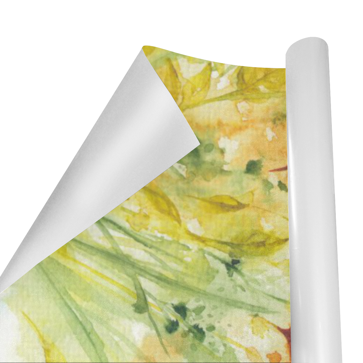 Yellow Wild Flowers Watercolors - floral Gift Wrapping Paper 58"x 23" (5 Rolls)