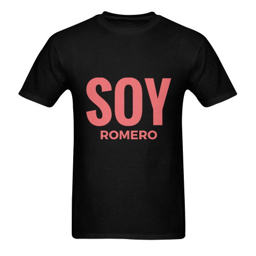 CAMISETA DE HOMBRE NEGRA SOY ROMERO 1 Men's T-Shirt in USA Size (Two Sides Printing)