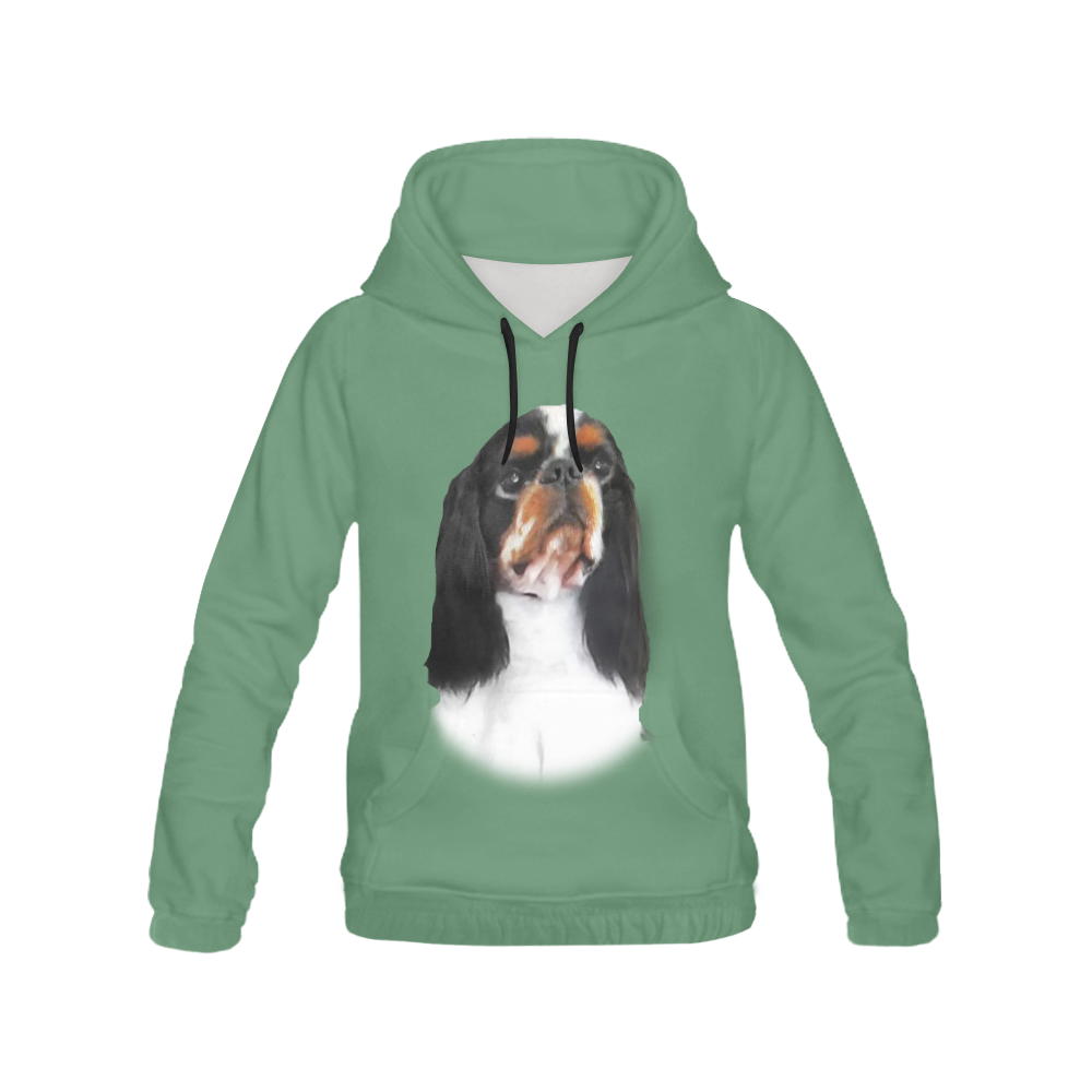 Toy-English-Spaniel- green All Over Print Hoodie for Men (USA Size) (Model H13)