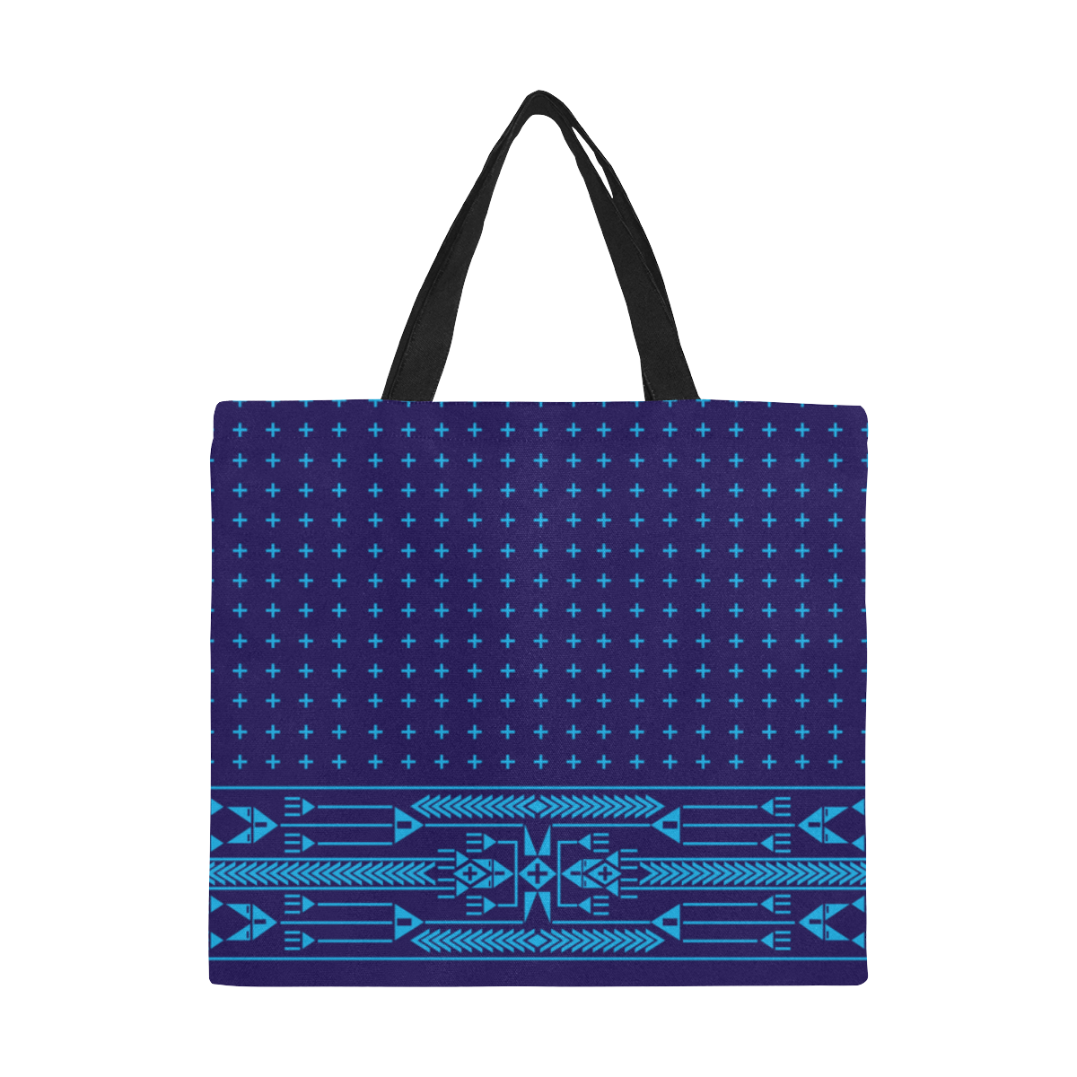 The Path Blue All Over Print Canvas Tote Bag/Large (Model 1699)