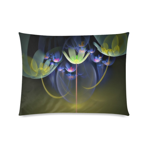 3D Color Flowers V1 Custom Zippered Pillow Case 20"x26"(Twin Sides)