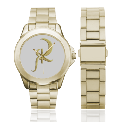 RED QUEEN GOLD SYMBOL WHITE NO NUMBERS Custom Gilt Watch(Model 101)