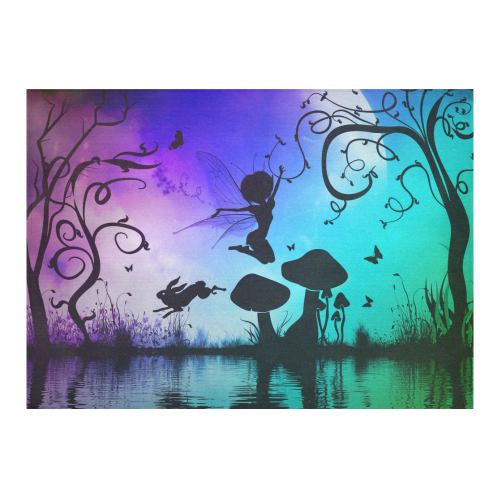 Happy fairy in the night Cotton Linen Tablecloth 60"x 84"