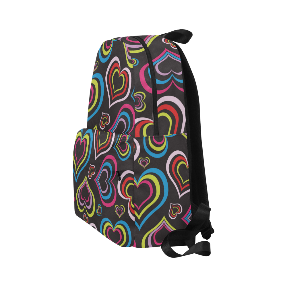 Multicolor Hearts Unisex Classic Backpack (Model 1673)