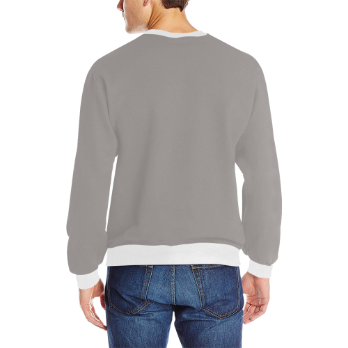 Ash Men's Rib Cuff Crew Neck Sweatshirt (Model H34)