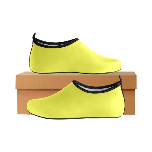 color maximum yellow Men's Slip-On Water Shoes (Model 056)