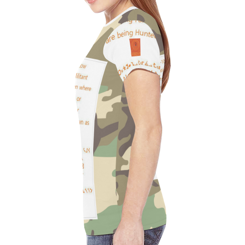 Woodland Camo New All Over Print T-shirt for Women (Model T45)