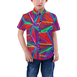 Vivid Life 1A by JamColors Boys' All Over Print Short Sleeve Shirt (Model T59)