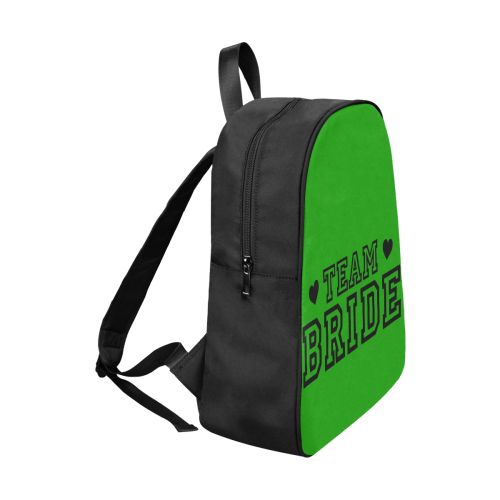 Team Bride Green Fabric School Backpack (Model 1682) (Large)