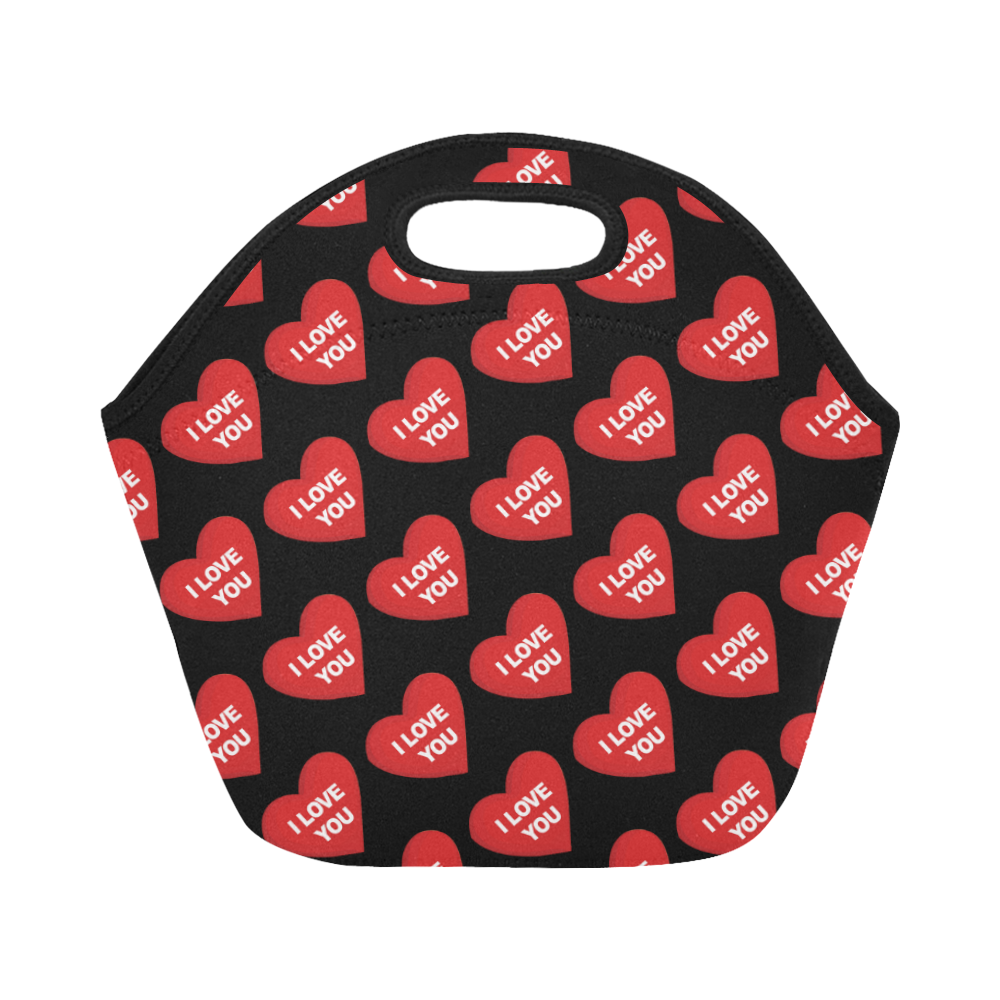 I love You - Valentines Neoprene Lunch Bag/Small (Model 1669)