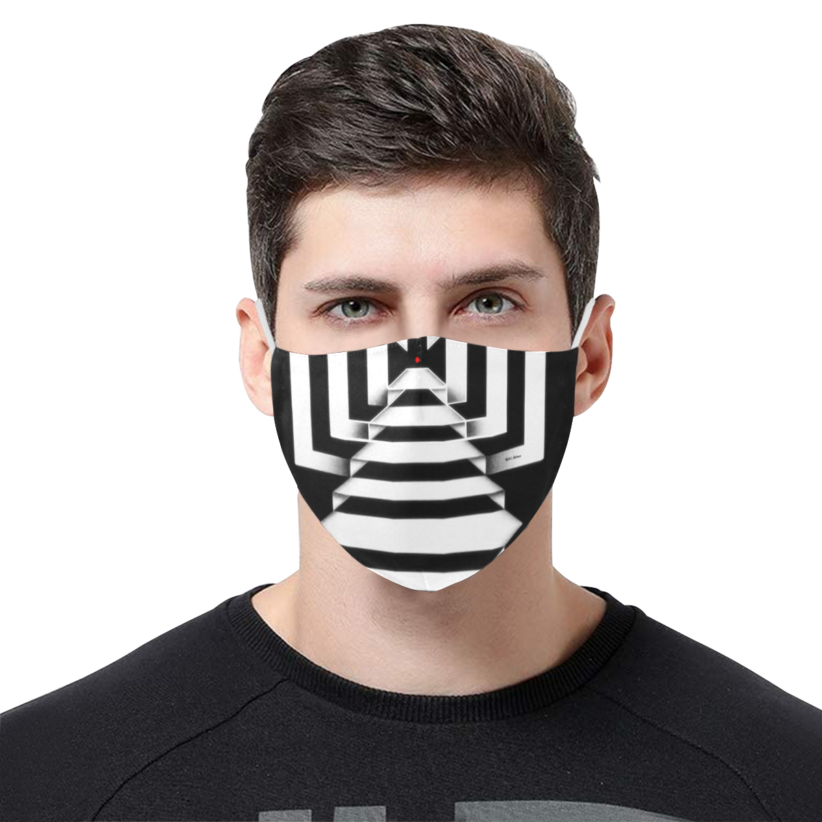 Geometric 1287 3D Mouth Mask with Drawstring (Pack of 10) (Model M04)