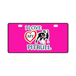 Pitbull Love License Plate