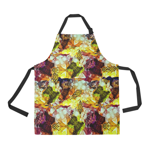 Graffiti Style - Markings on Watercolors All Over Print Apron