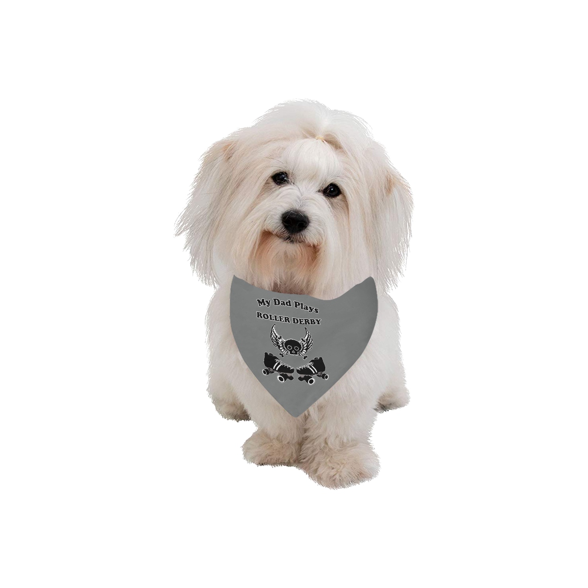 My Dad Plays Roller Derby Pet Dog Bandana/Large Size