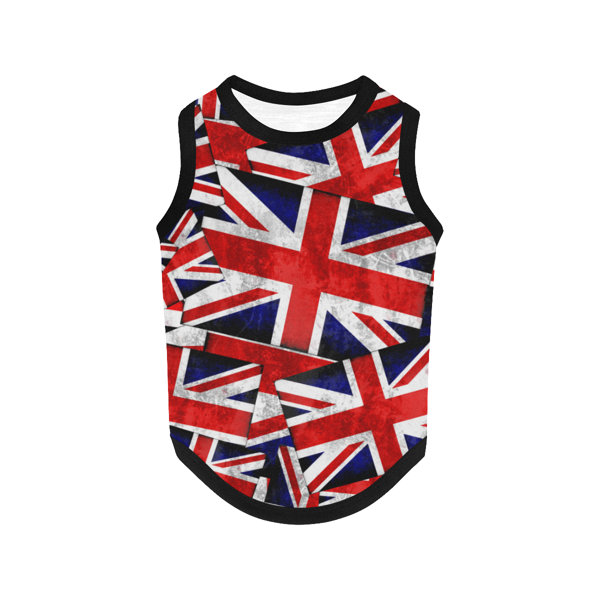 Union Jack British UK Flag All Over Print Pet Tank Top