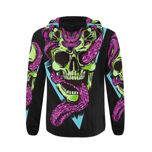 Slither Wave All Over Print Full Zip Hoodie for Men (Model H14)