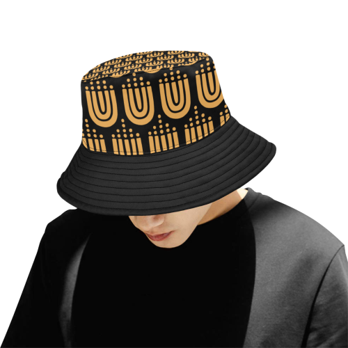 Golden U All Over Print Bucket Hat for Men