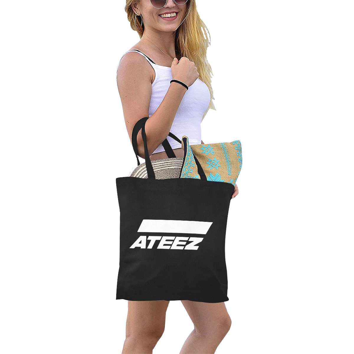 Ateez All Over Print Canvas Tote Bag/Small (Model 1697)