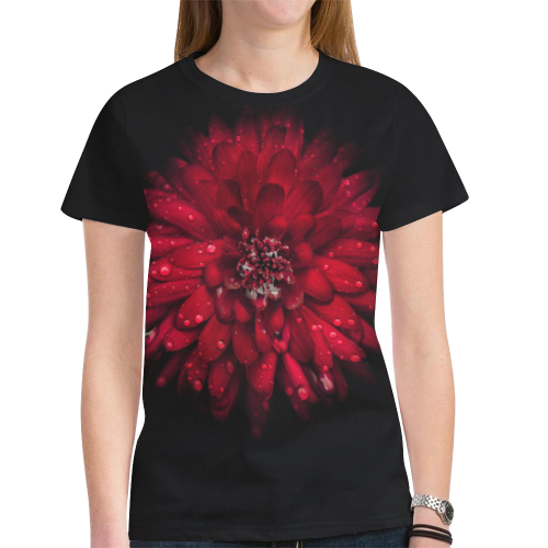 Backyard Flowers 45 Color Version New All Over Print T-shirt for Women (Model T45)