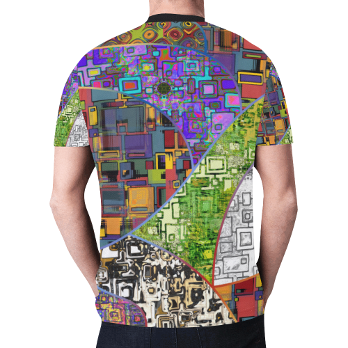 Abstract Rectangles Pattern Wallpaper 1 New All Over Print T-shirt for Men (Model T45)
