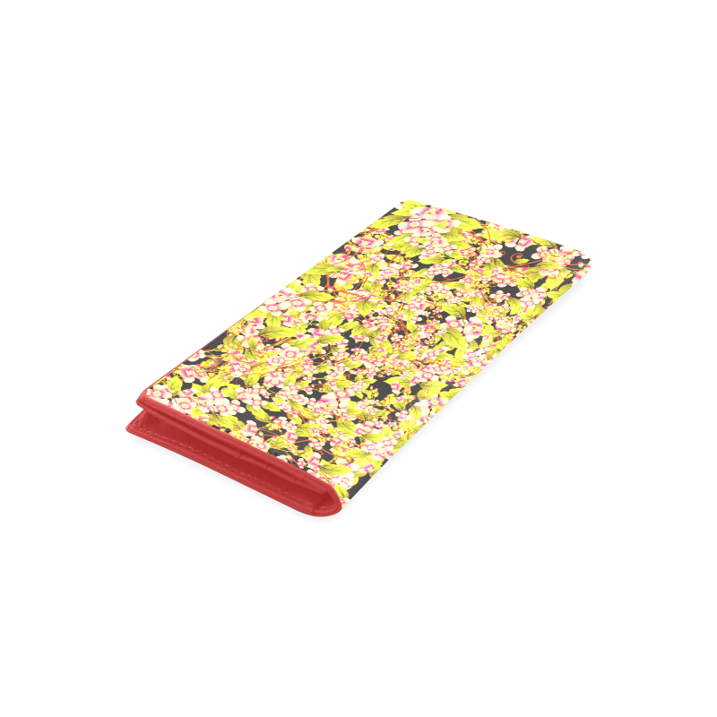 Flower Pattern Women's Leather Wallet (Model 1611)